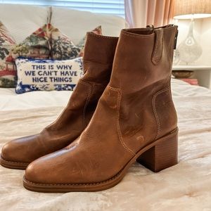 Lucky Brand, NWOT, Size 9, Chocolate Leather Bootie